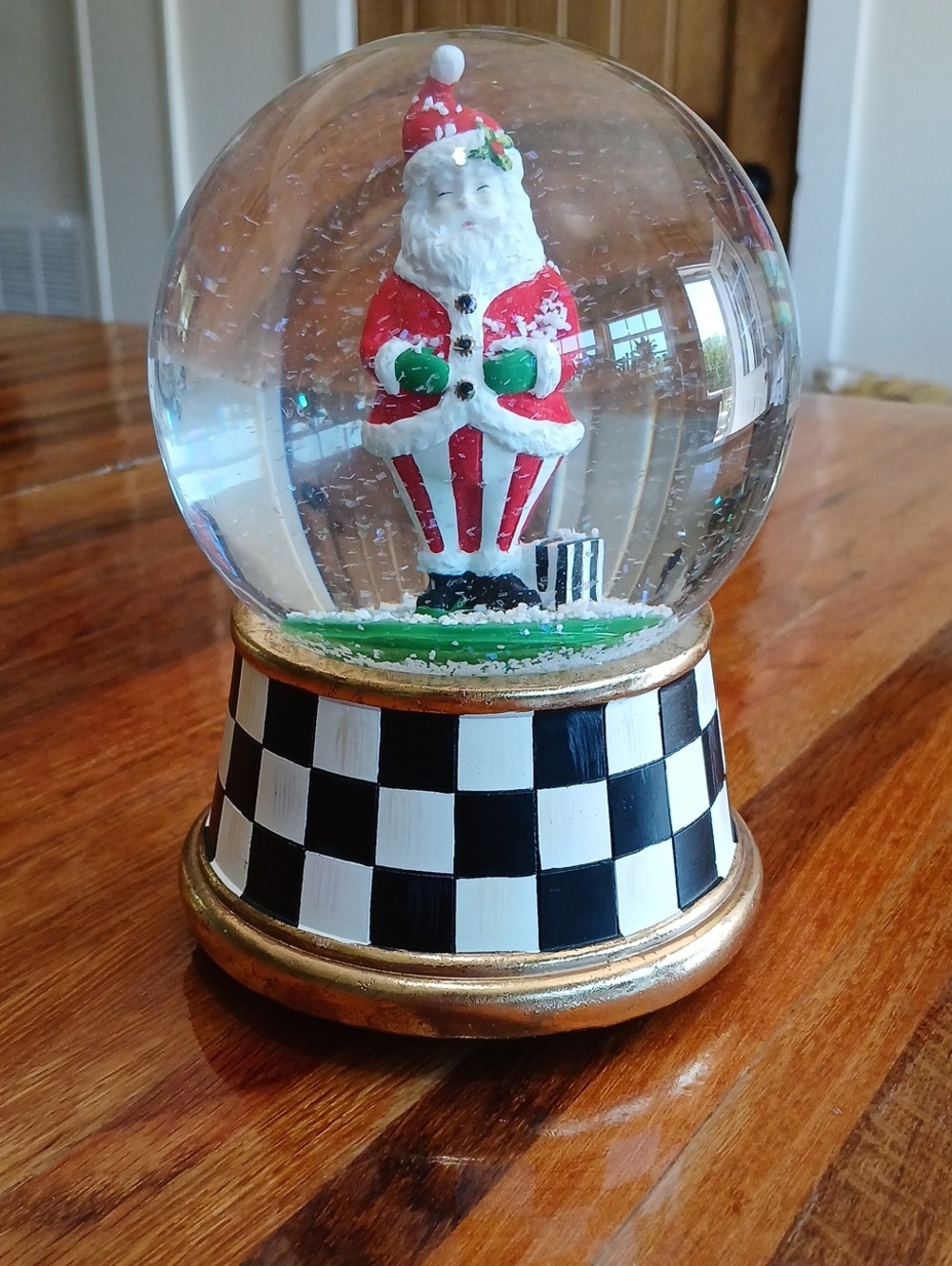 MacKenzie-Childs Holly Jolly Musical Snow Globe